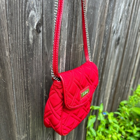 Vera Bradley Cardinal Red Microfiber Crossbody Purse - Picture 8 of 10